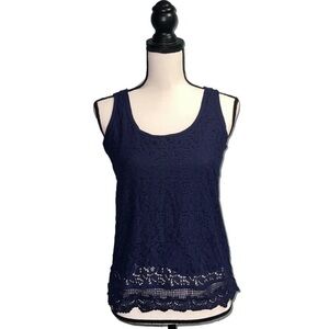 *Mossimo supply co- Navy lace tank top